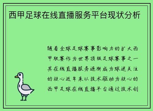 西甲足球在线直播服务平台现状分析